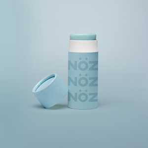 Nöz SPF sunscreen in light blue "Sea the World" color